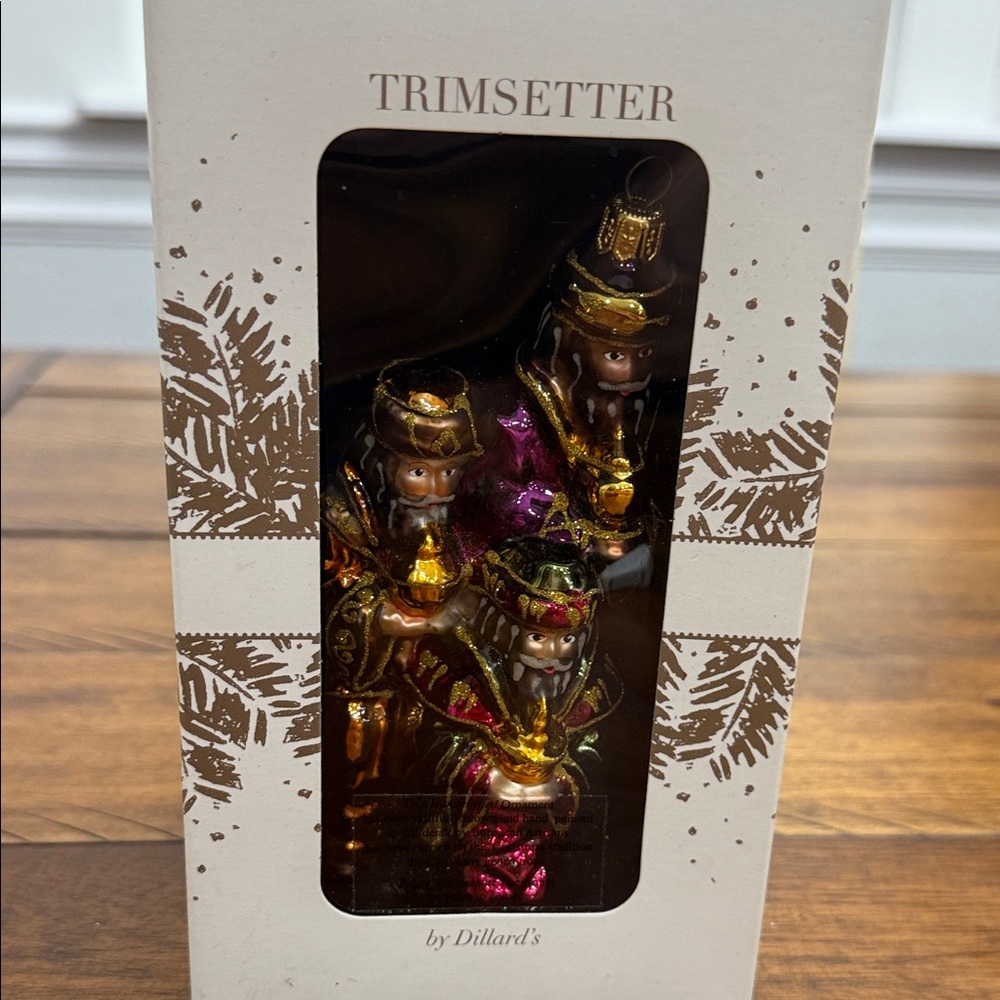 Three Wise Men Ornament Gold and Purple